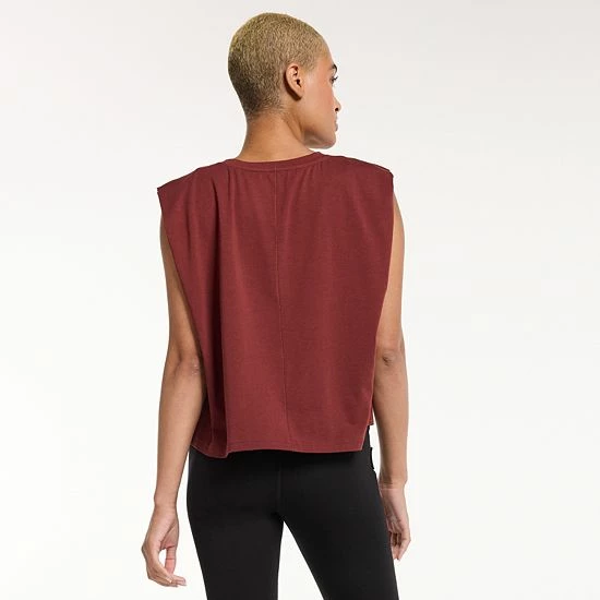 Women's FLX Restore Shoulder-Tuck Sleeveless Top Chic Burgundy - Image 2