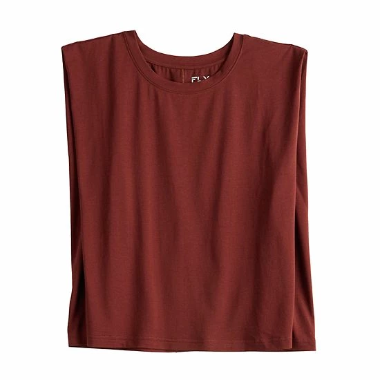 Women's FLX Restore Shoulder-Tuck Sleeveless Top Chic Burgundy - Image 3