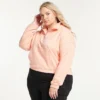 Plus Size FLX Embrace Quarter-Zip Sweatshirt Boracay Peach