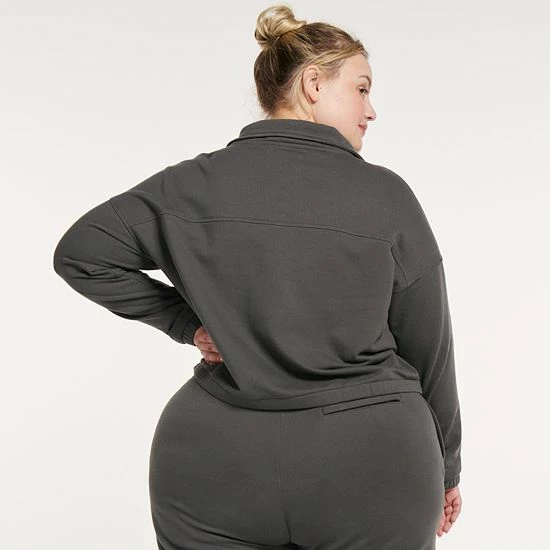 Plus Size FLX Embrace Quarter-Zip Sweatshirt Boracay Peach - Image 2