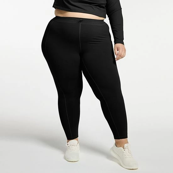 Plus Size FLX High-Waisted Bungee-Waistband Leggings Gulf Island - Image 3