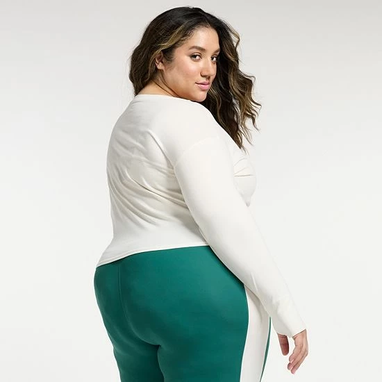 Plus Size FLX Knot-Front Top Grazing Lavendar - Image 2