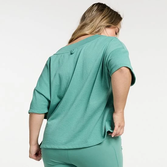 Plus Size FLX Deep V-Neck Oversized Top Gulf Island - Image 2