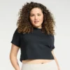 Plus Size FLX Affirmation Crop Top Modern White