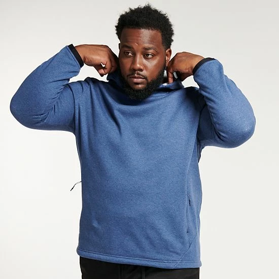 Big & Tall FLX Comfort Fleece Pullover Hoodie Medium Overcast - Image 10