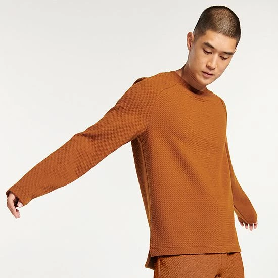 Men's FLX Commuter Fleece Crew Khaki Safari - Image 6