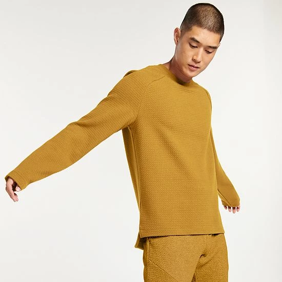 Men's FLX Commuter Fleece Crew Khaki Safari - Image 8