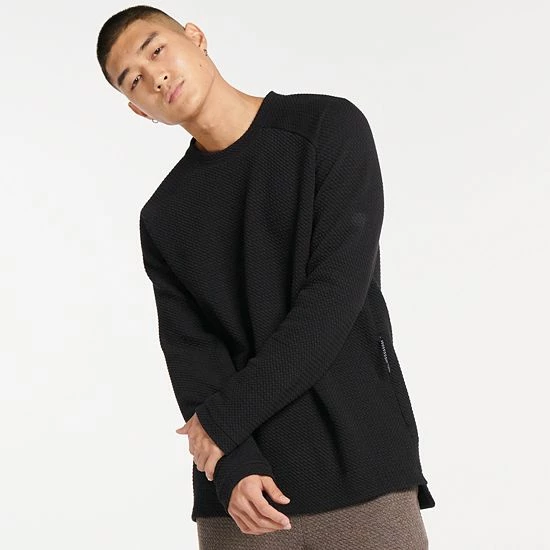 Men's FLX Commuter Fleece Crew Khaki Safari - Image 10