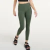 Women's FLX Mixed-Media High-Waisted Leggings With Zip Pockets Midnight Flood