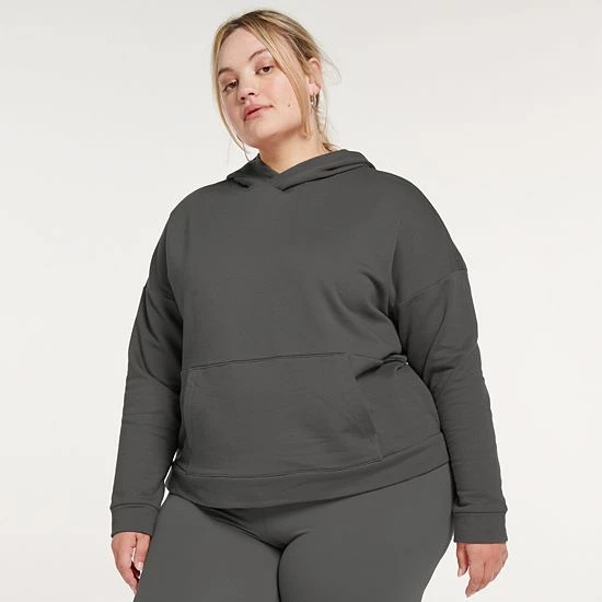 Plus Size FLX Embrace Popover Hoodie Boracay Peach - Image 3