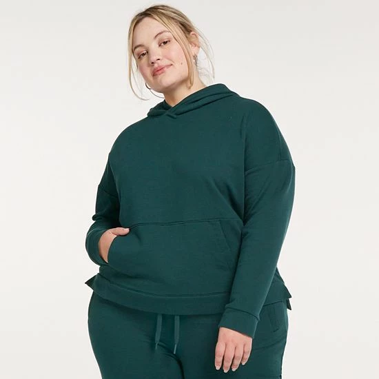 Plus Size FLX Embrace Popover Hoodie Boracay Peach - Image 4