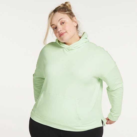 Plus Size FLX Embrace Popover Hoodie Boracay Peach - Image 5