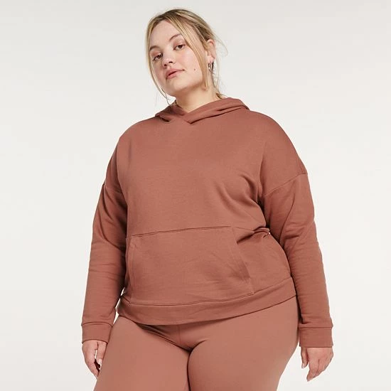 Plus Size FLX Embrace Popover Hoodie Boracay Peach - Image 6