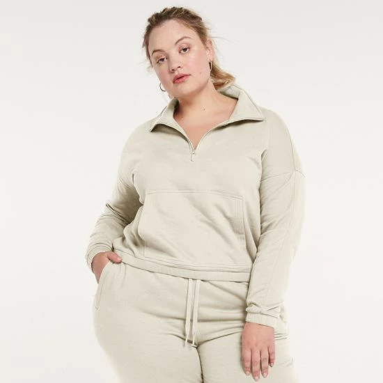 Plus Size FLX Embrace Popover Hoodie Boracay Peach - Image 7