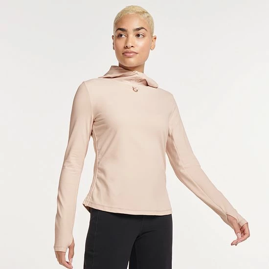 Women's FLX Affirmation Hooded Mockneck Top Plum Pie