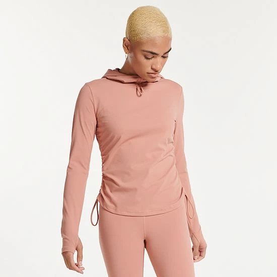 Women's FLX Affirmation Hooded Mockneck Top Plum Pie - Image 9