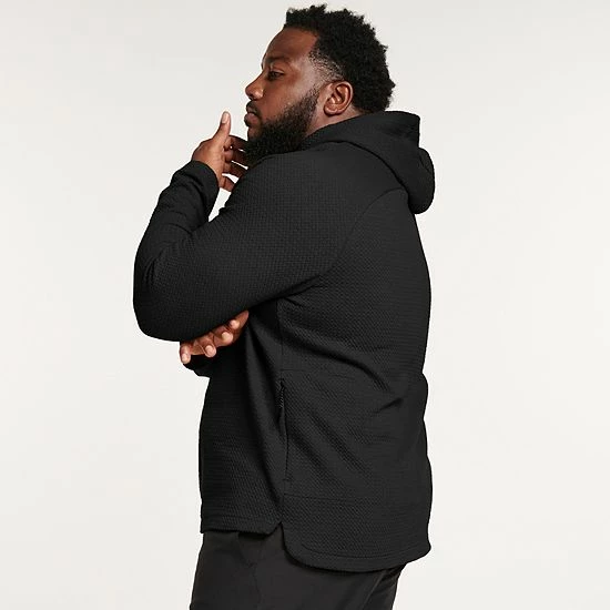 Big & Tall FLX Commuter Fleece Pullover Hoodie Mineral Black - Image 4