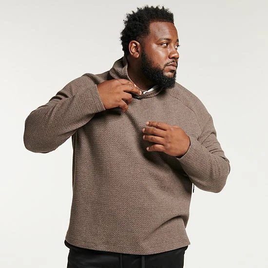 Big & Tall FLX Commuter Fleece Pullover Hoodie Mineral Black - Image 5