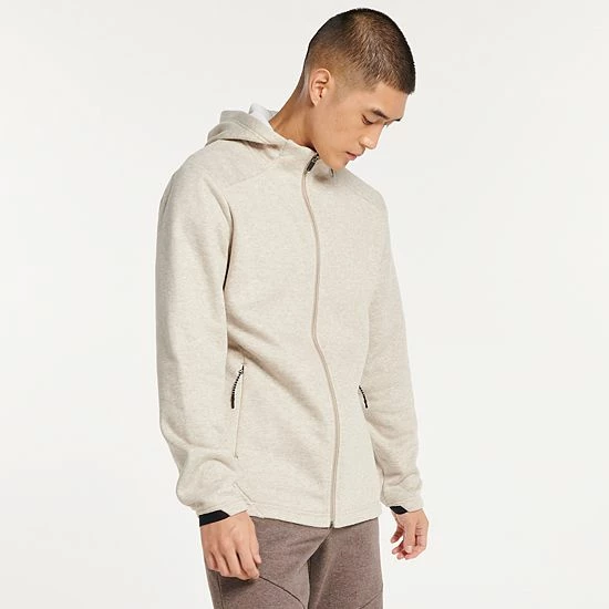 Men's FLX Comfort Fleece Full-Zip Hoodie Light Fudge Heather