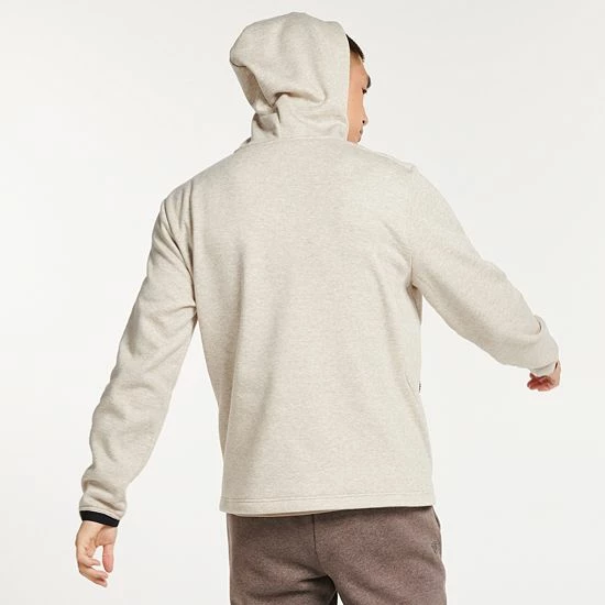 Men's FLX Comfort Fleece Full-Zip Hoodie Light Fudge Heather - Image 2