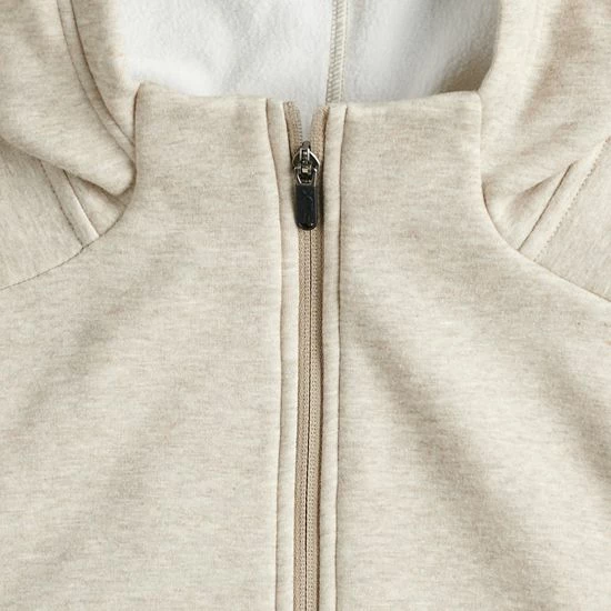 Men's FLX Comfort Fleece Full-Zip Hoodie Light Fudge Heather - Image 4