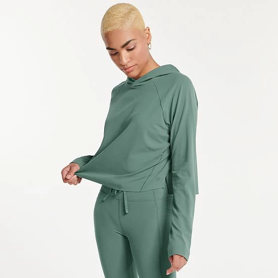 Women's FLX Side Slit Lightweight Hoodie Plum Pie - Image 3