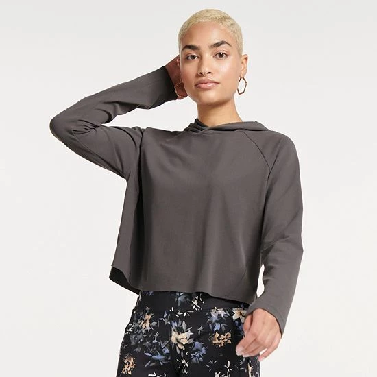 Women's FLX Side Slit Lightweight Hoodie Plum Pie - Image 4