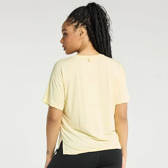 Women's FLX Core Drop-Shoulder Tee Grace Yellow - Image 2
