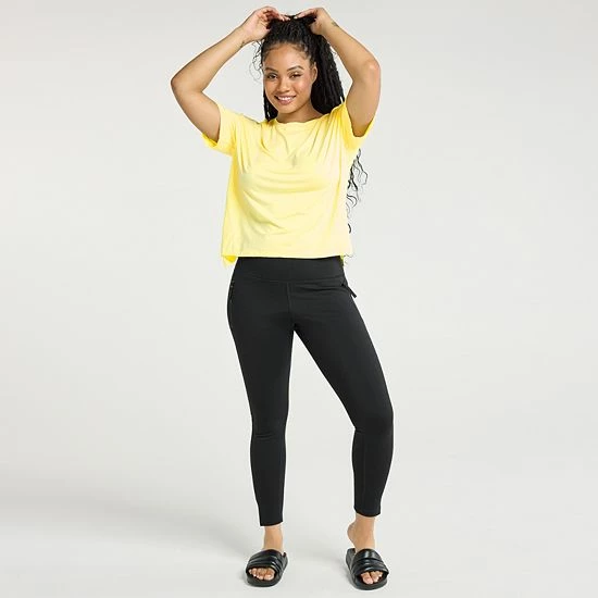 Women's FLX Core Drop-Shoulder Tee Grace Yellow - Image 3
