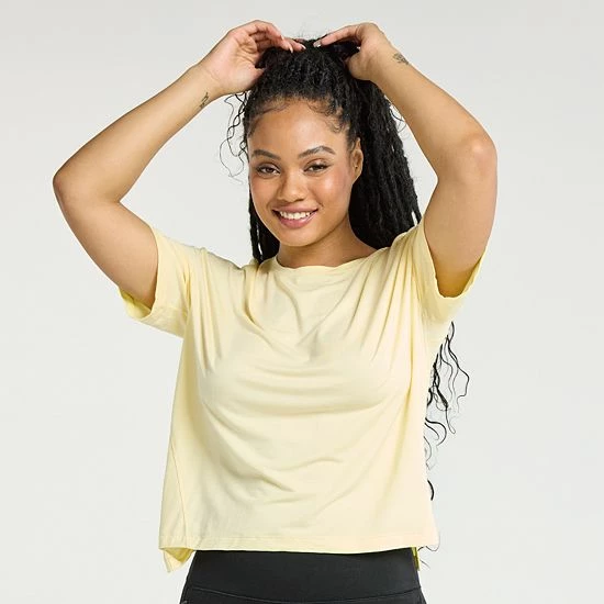 Women's FLX Core Drop-Shoulder Tee Grace Yellow - Image 5