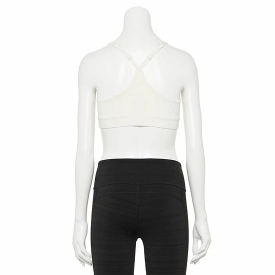 FLX Affirmation Low-Impact Plunge Sports Bra Ivory Silk - Image 2