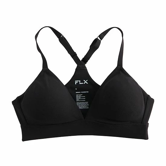 FLX Affirmation Low-Impact Plunge Sports Bra Ivory Silk - Image 4