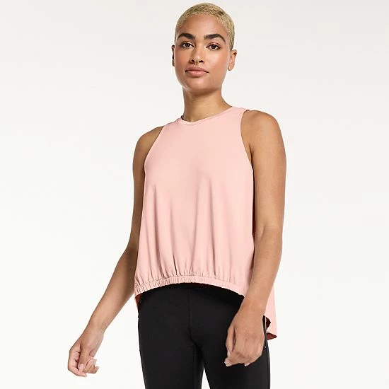 Women's FLX Commuter Mixed-Media Sleeveless Top Sand Trap