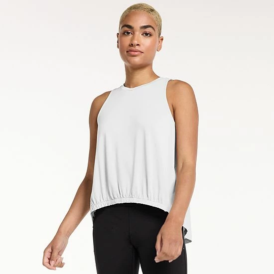 Women's FLX Commuter Mixed-Media Sleeveless Top Sand Trap - Image 3