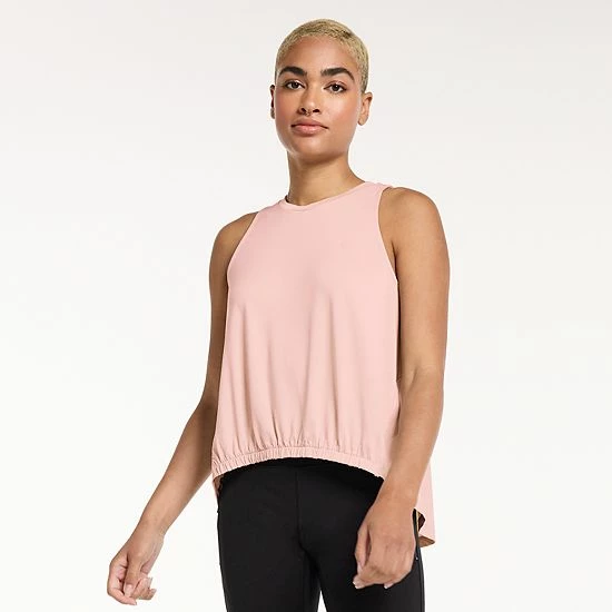 Women's FLX Commuter Mixed-Media Sleeveless Top Sand Trap - Image 6