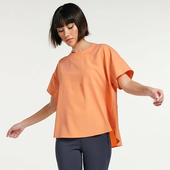 Women's FLX Drop-Shoulder Woven Tee Modern White - Image 3