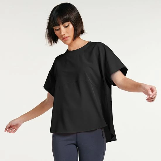 Women's FLX Drop-Shoulder Woven Tee Modern White - Image 5