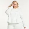 Plus Size FLX Embrace Side-Zip Crewneck Sweatshirt Midnight Flood