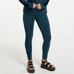 Women's FLX Affirmation Velvet Panel High-Waisted Leggings Midnight Flood