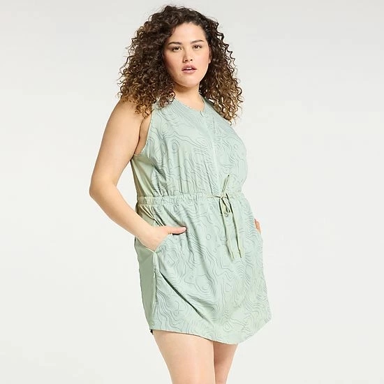 Plus Size FLX Woven Tank Dress With Built-In Shorts Cascading Floral - Image 5