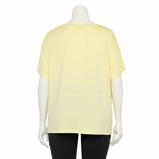 Plus Size FLX Core Drop-Shoulder Tee Grace Yellow - Image 2