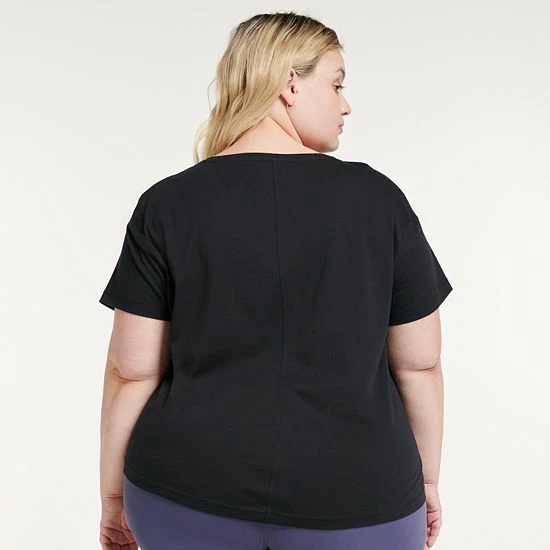 Plus Size FLX Harmony Front Seam Tee White - Image 2
