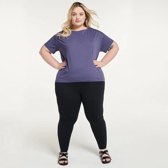 Plus Size FLX Harmony Front Seam Tee White - Image 3
