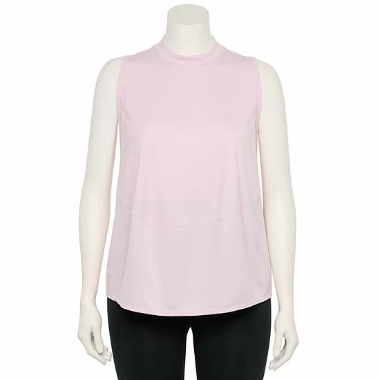 Plus Size FLX Commuter Mockneck Ribbed Tank Sand Trap - Image 6