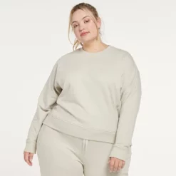 Plus Size FLX Embrace Crewneck Sweatshirt Sand Trap