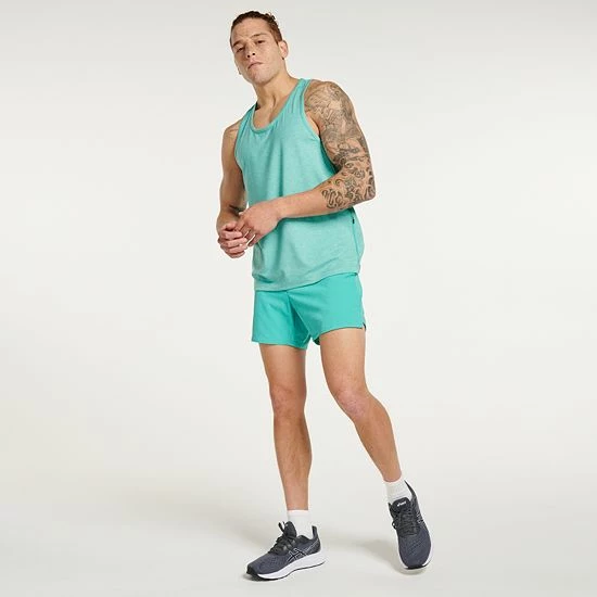 Men's FLX Running Tank Solomon Sea - Image 5