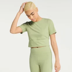 Women's FLX Affirmation Crop Top Mint Crackle