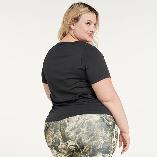 Plus Size FLX Balance Ribbed Crewneck Tee Vintage Heart - Image 2