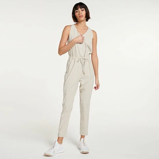 Women's FLX Sleeveless Woven Jumpsuit Sand Trap - Image 4