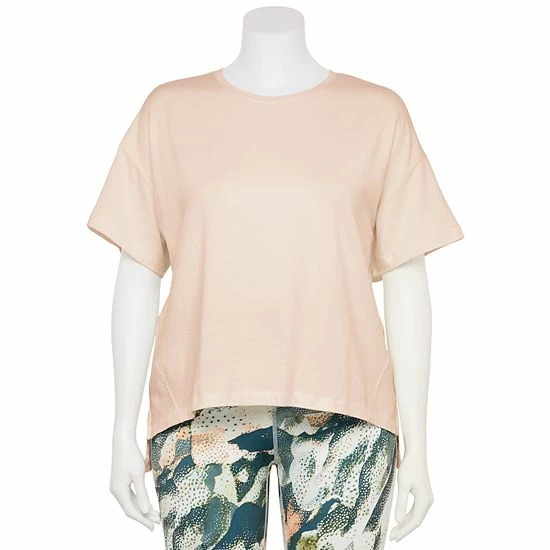 Plus Size FLX Core Drop-Shoulder Tee Leisure Beige